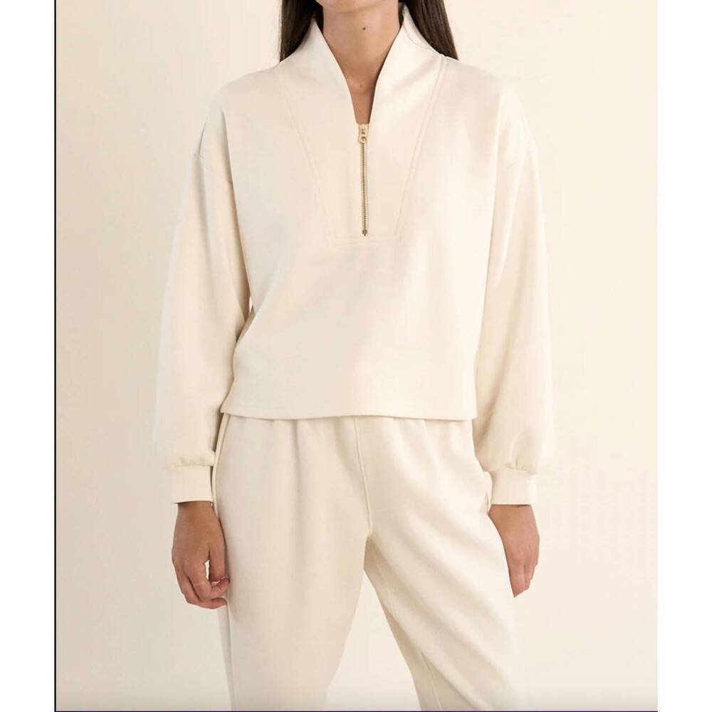 NEW GABRIELLE women's light weight soft longsleeve top in ivory